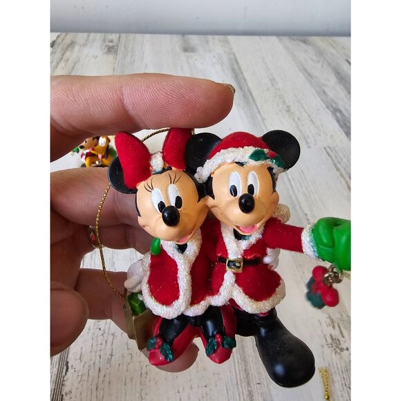 Mickey mouse mini Pluto ornament felt sparkle glitter ornament Xmas tree set - Picture 6 of 11